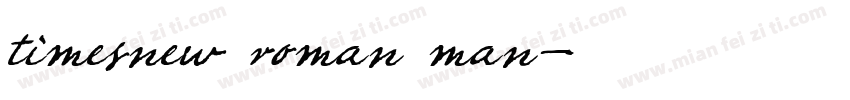 timesnew roman man字体转换